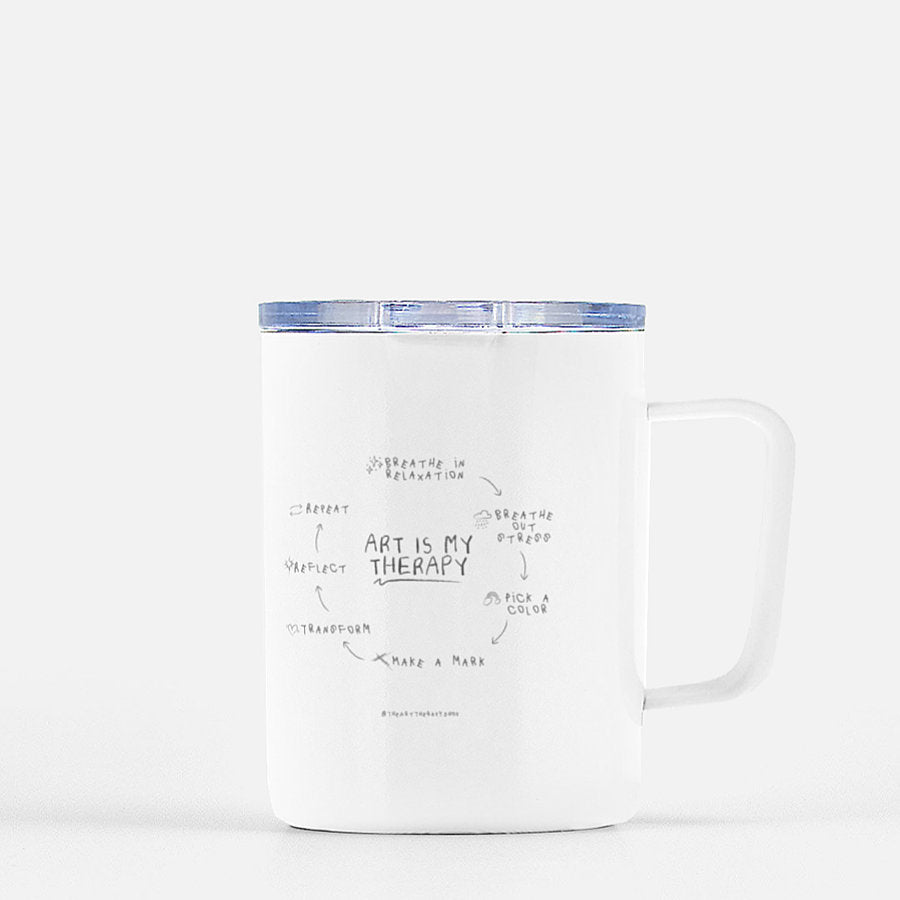 Art is My Therapy Travel Mug
