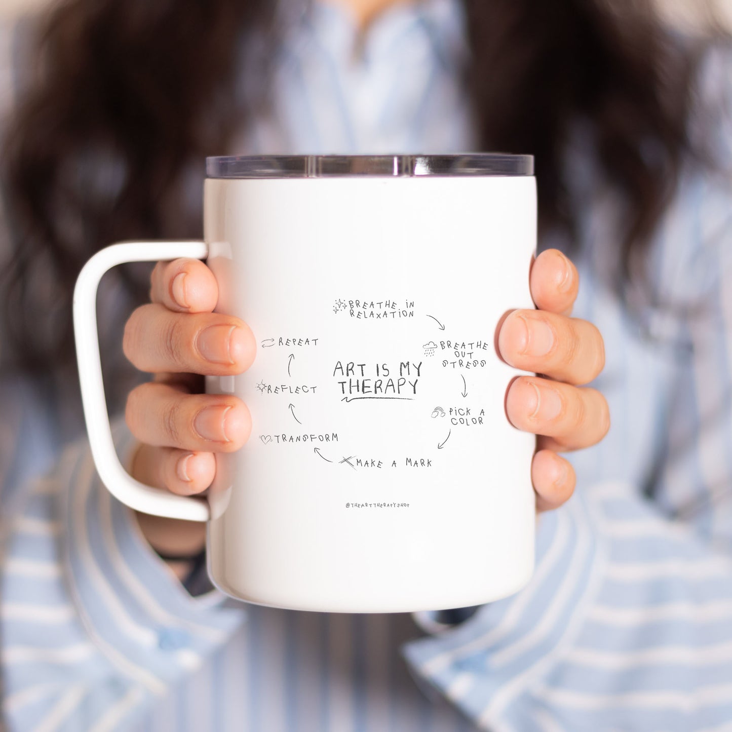 Art is My Therapy Travel Mug