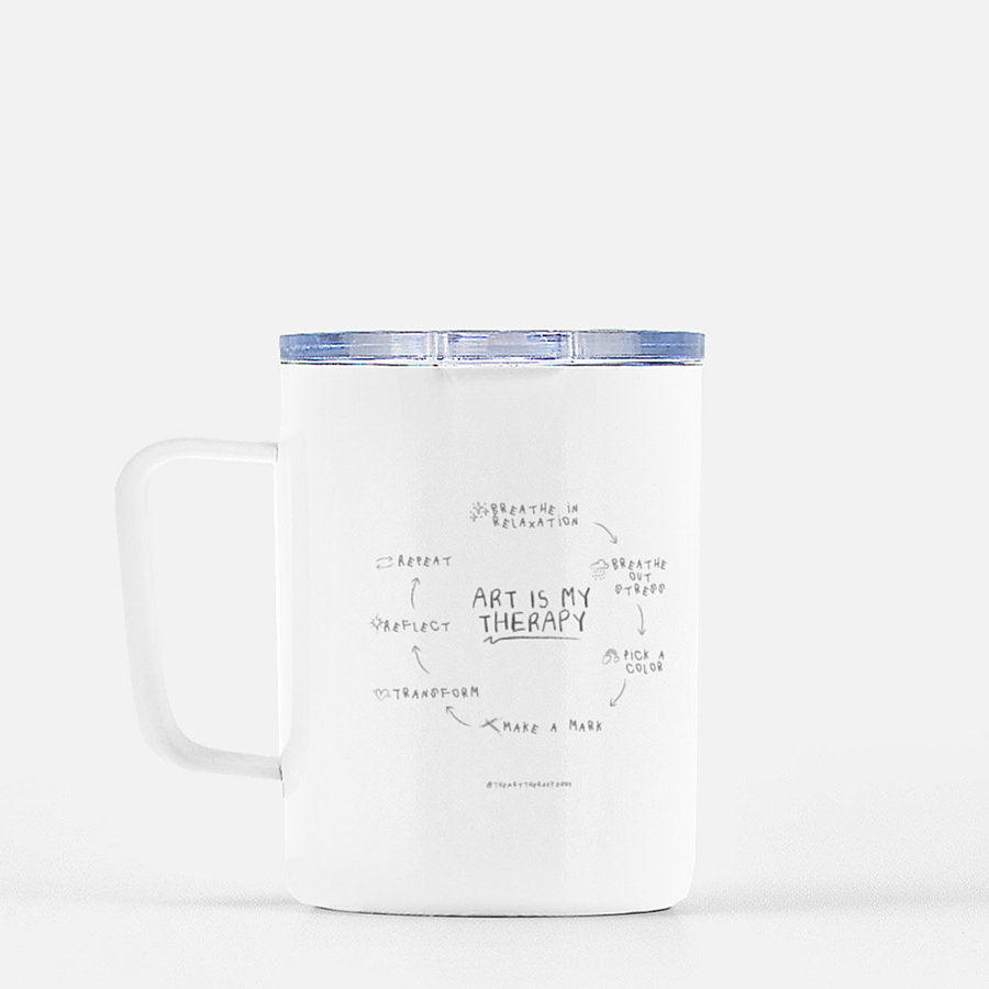 Art is My Therapy Travel Mug