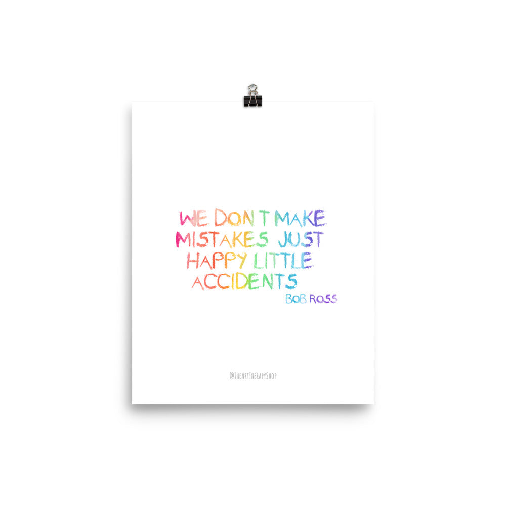 Happy Accidents Bob Ross Art Print