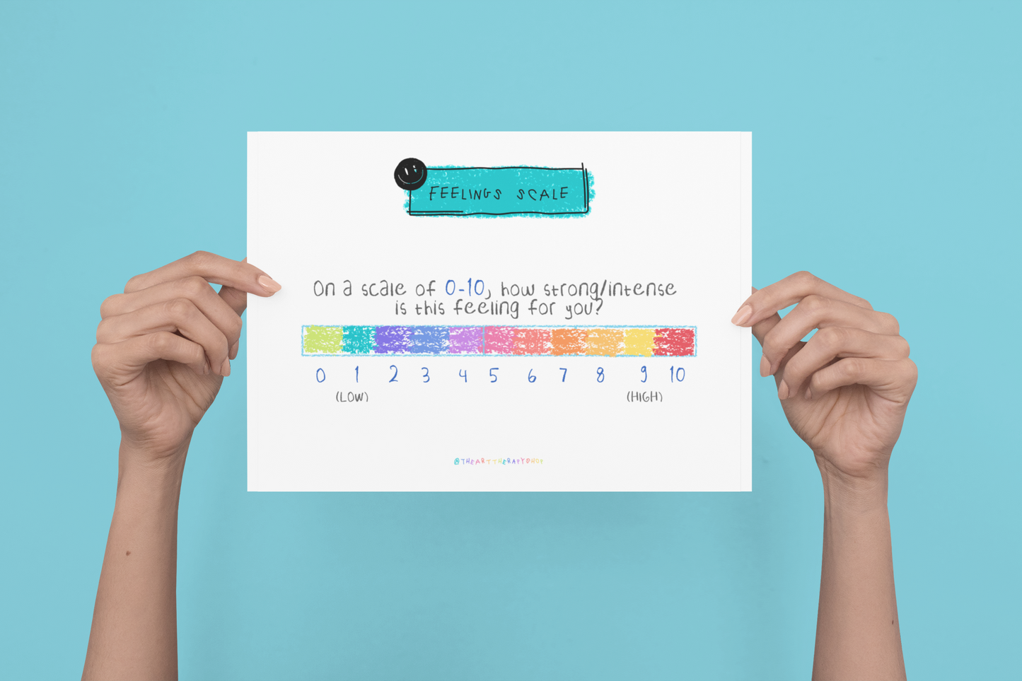 Free Feelings Scale Handout for mental health professionals