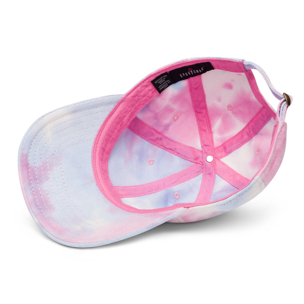 Cotton Candy Peace Love & Art Tie-dye Baseball Hat