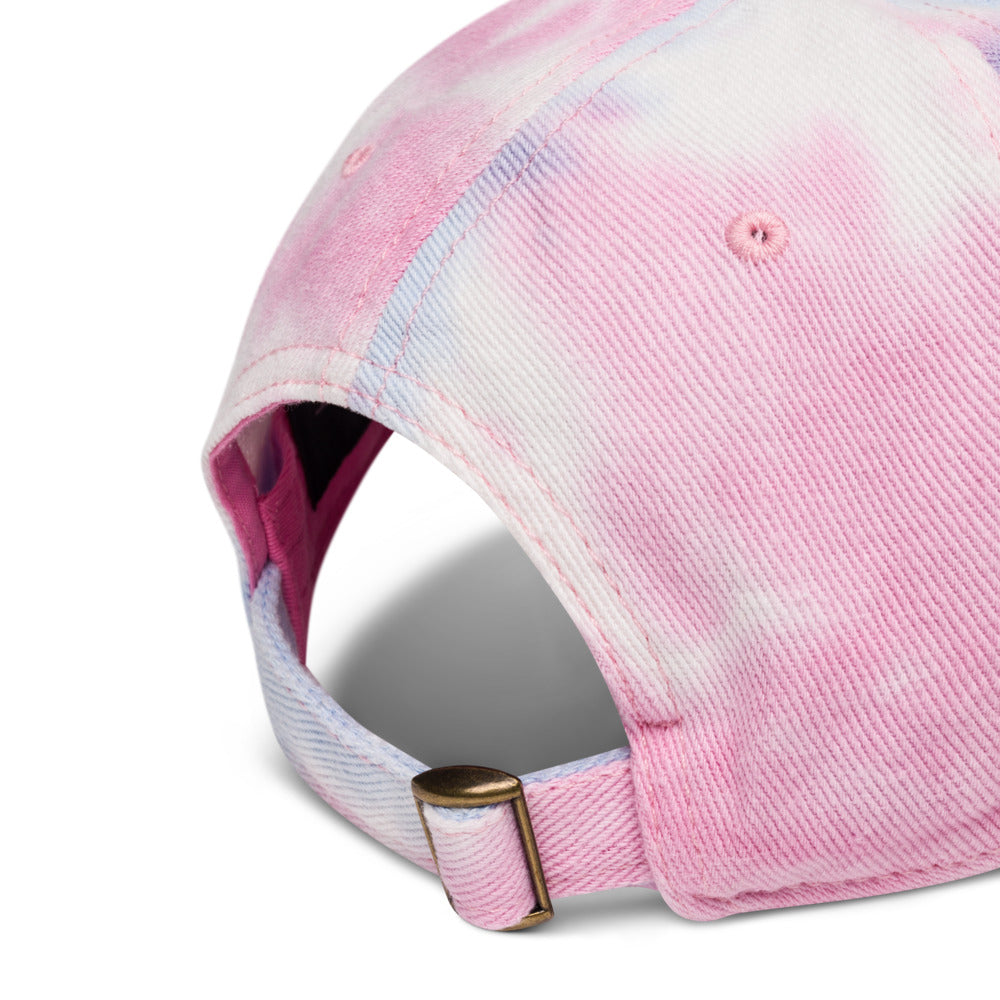 Cotton Candy Peace Love & Art Tie-dye Baseball Hat