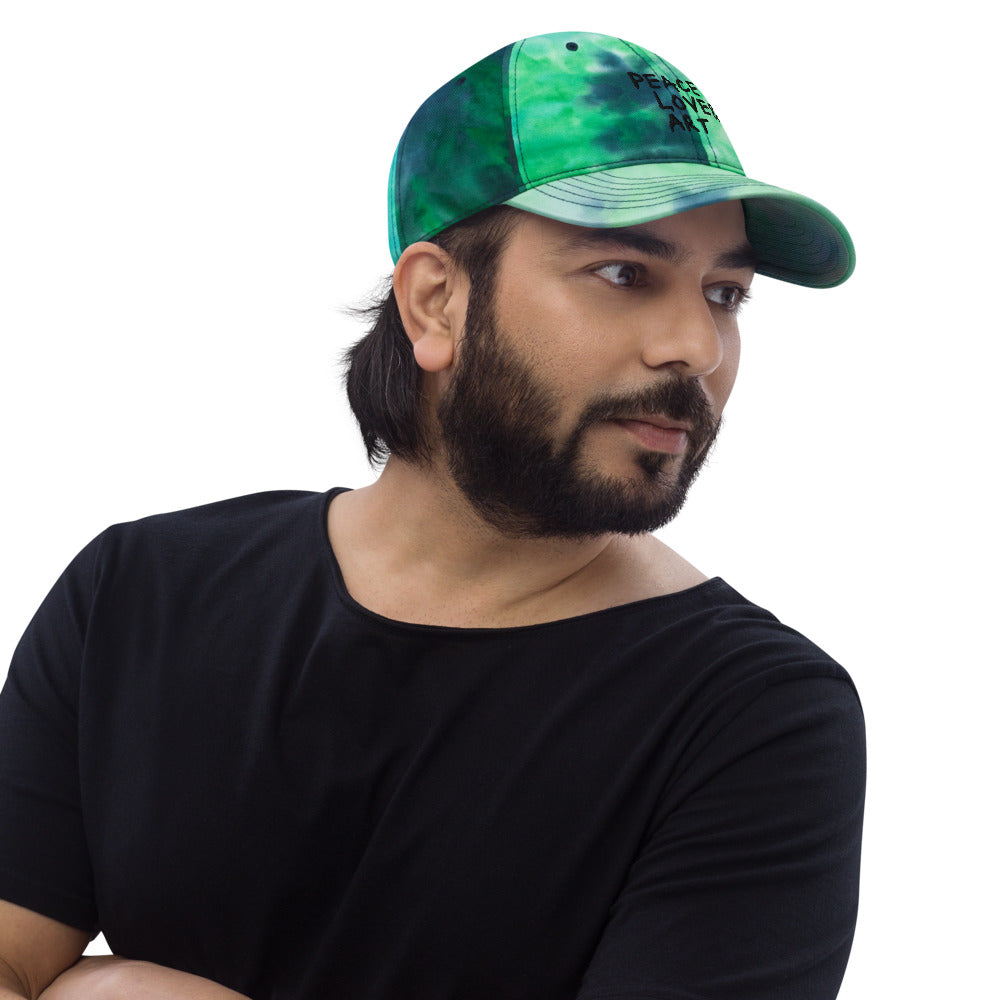 Ocean Peace Love & Art Tie-dye Baseball Hat