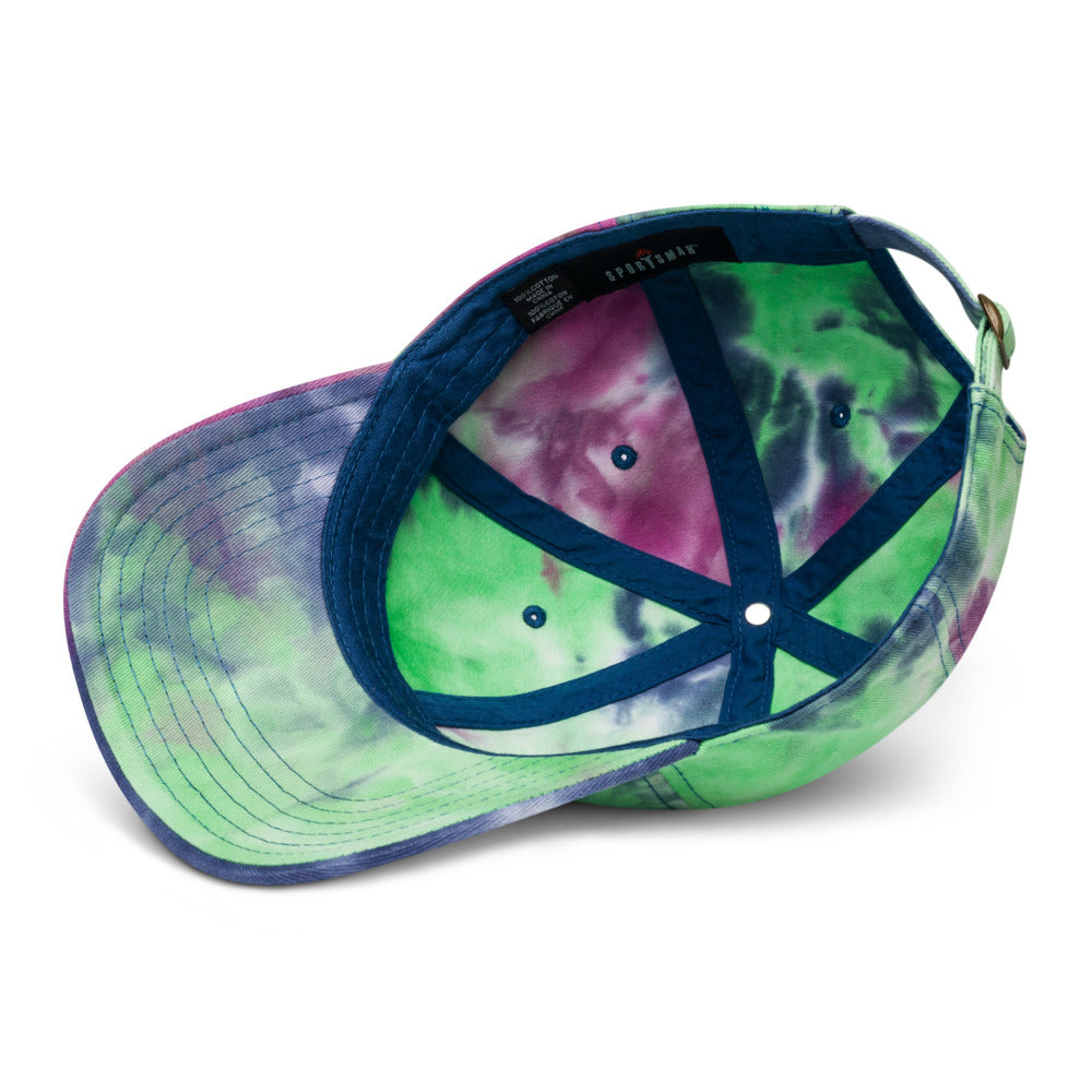 Purple Passion Peace Love & Art Tie-dye Baseball Hat