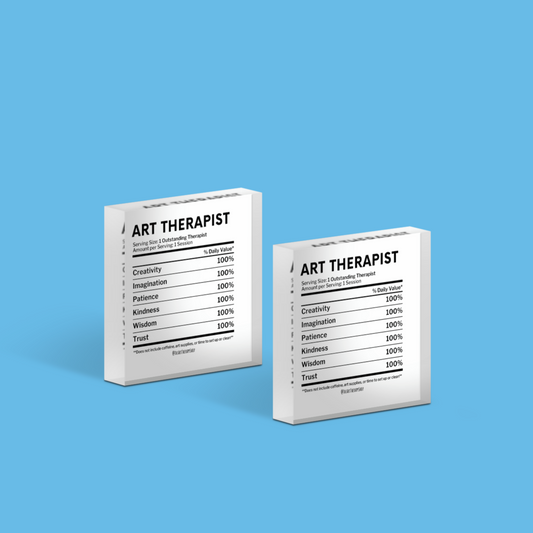 Art Therapist Nutrition Facts Acrylic Block