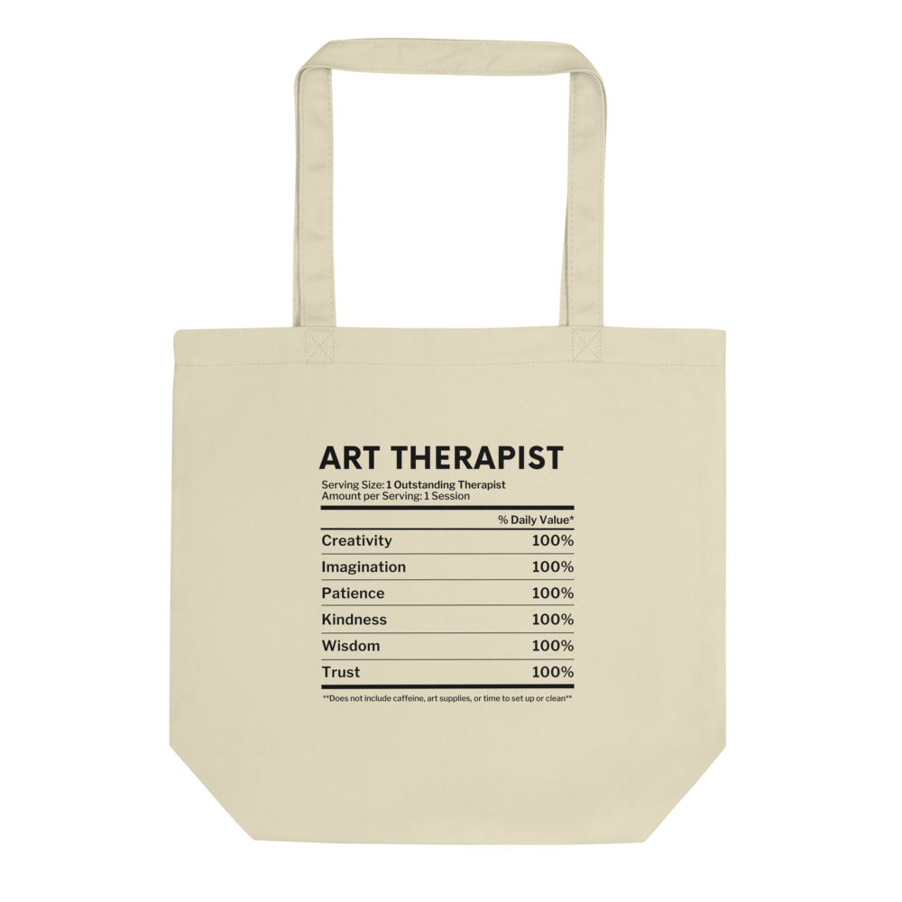 Art Therapist Nutrition Facts Tote Bag