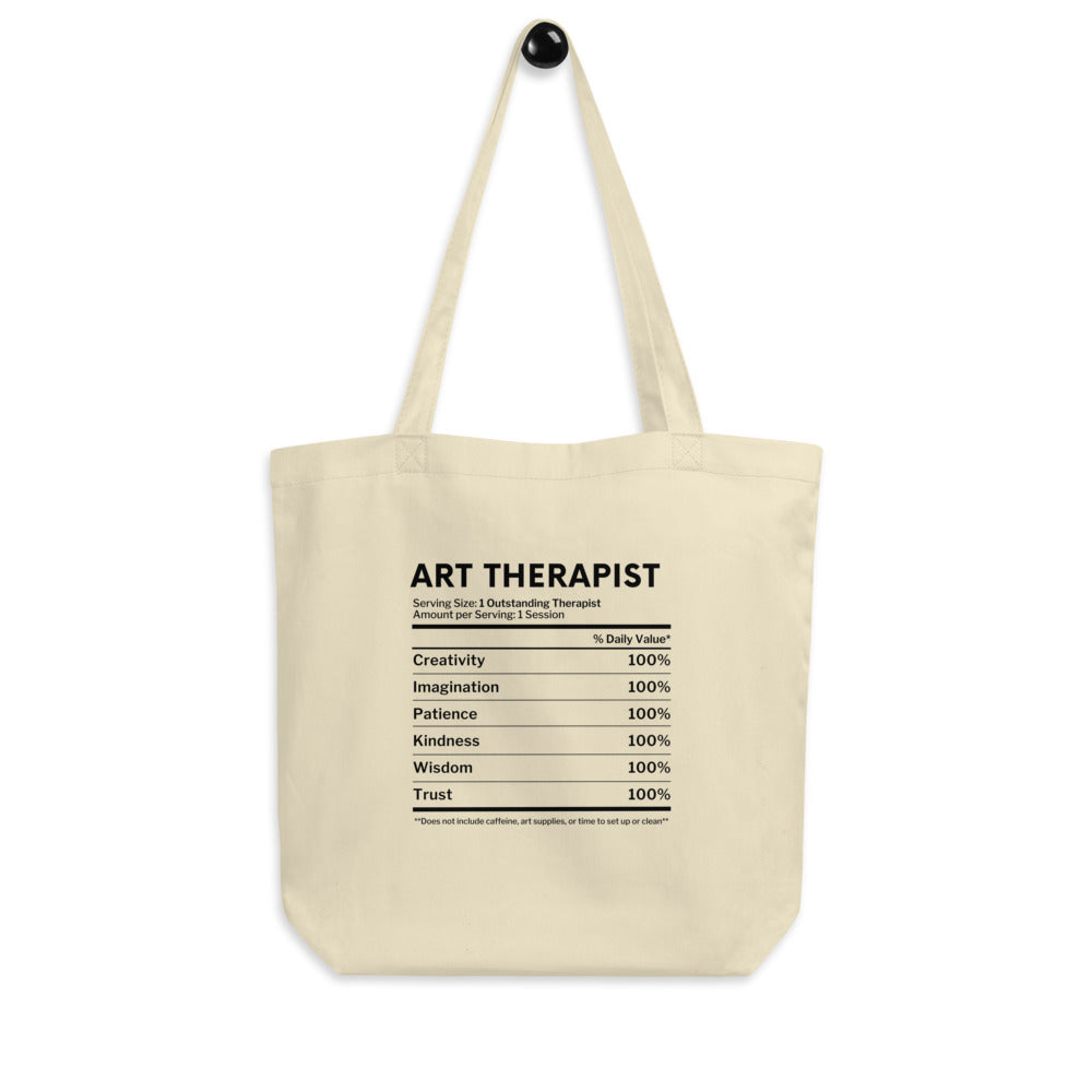 Art Therapist Nutrition Facts Tote Bag