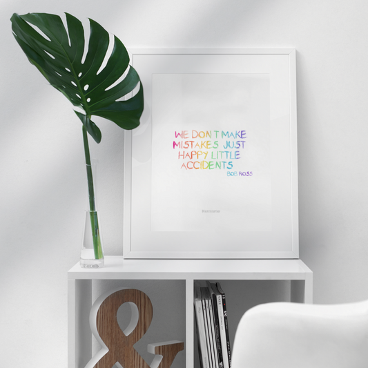 Happy Accidents Bob Ross Art Print