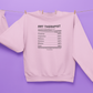 Art Therapist Nutrition Facts Sweatshirt