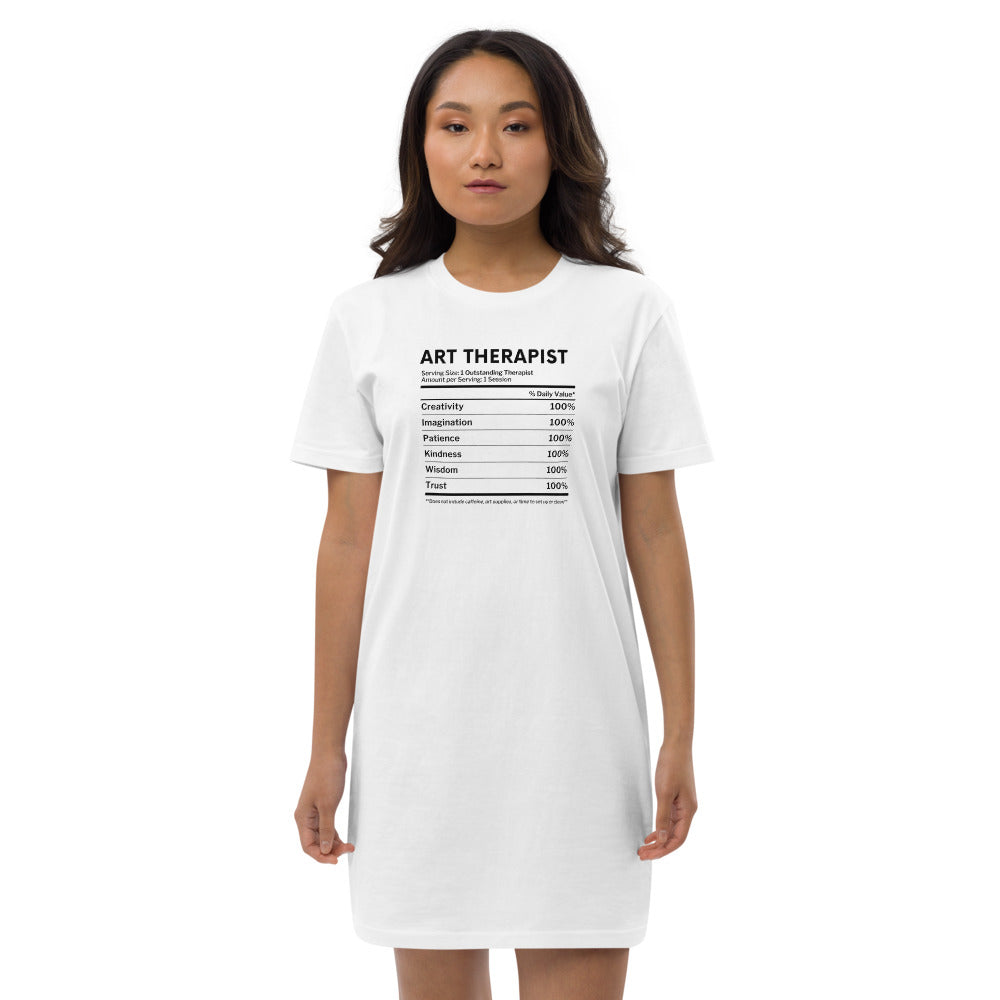 Art Therapist Nutrition Facts T-Shirt Dress