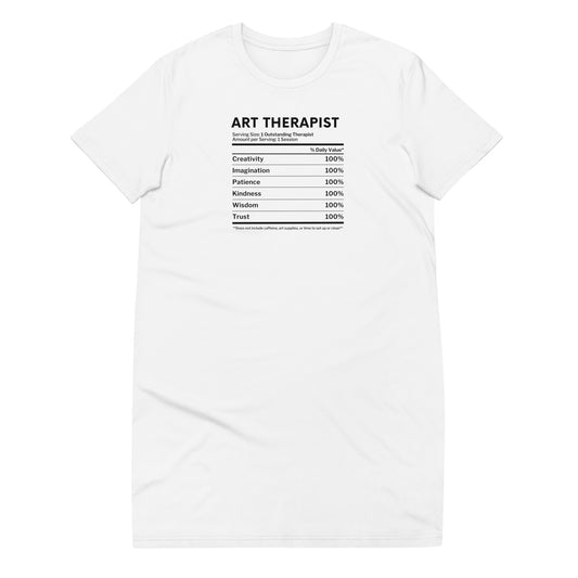 Art Therapist Nutrition Facts T-Shirt Dress