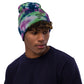 Peace (Purple Passion) Love & Art Embroidered Tie-dye Beanie