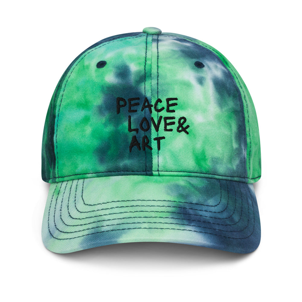 Ocean Peace Love & Art Tie-dye Baseball Hat