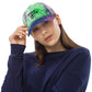 Purple Passion Peace Love & Art Tie-dye Baseball Hat