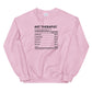 Art Therapist Nutrition Facts Sweatshirt