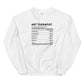 Art Therapist Nutrition Facts Sweatshirt