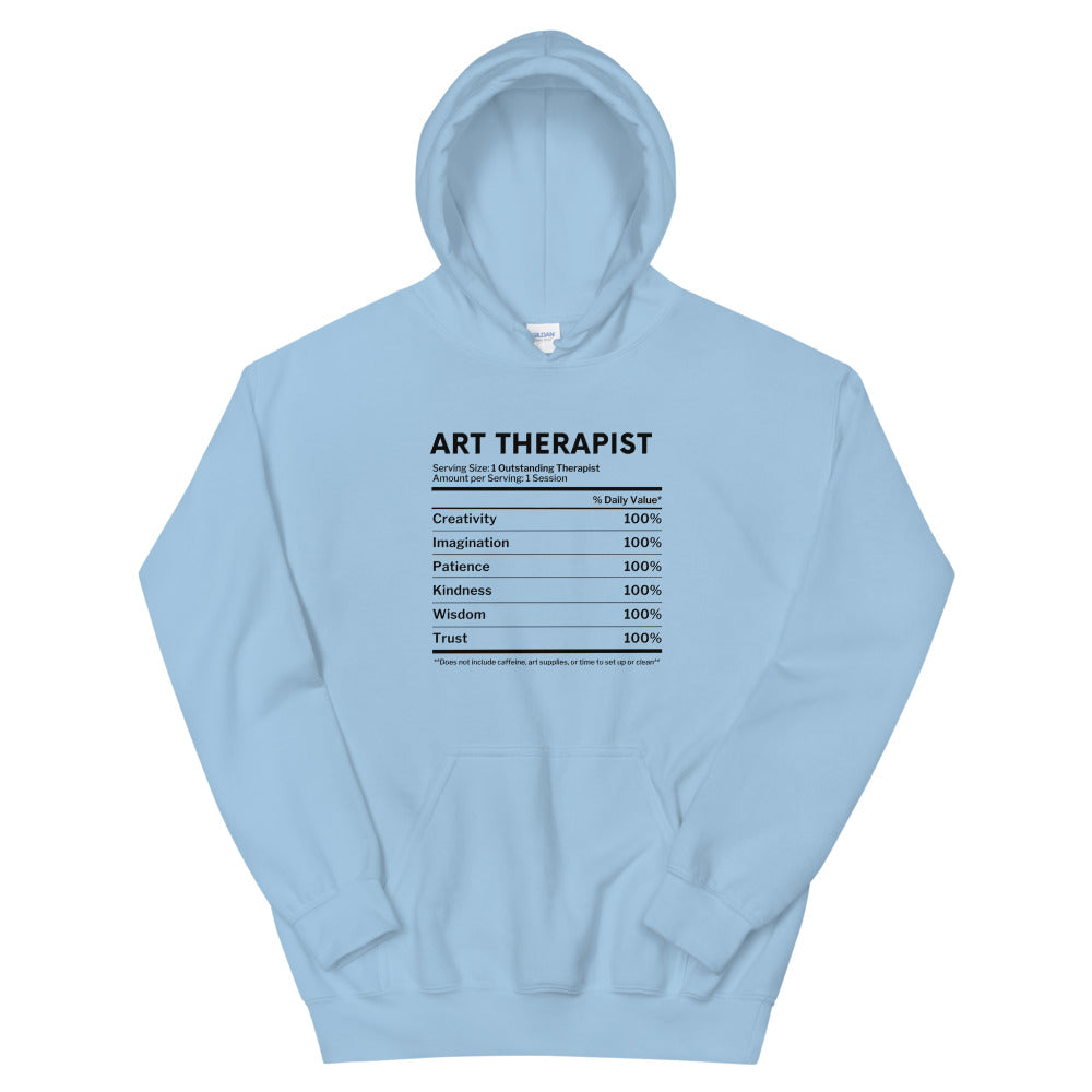 Art Therapist Nutrition Facts Hoodie