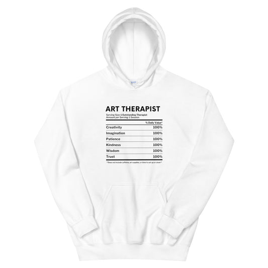 Art Therapist Nutrition Facts Hoodie