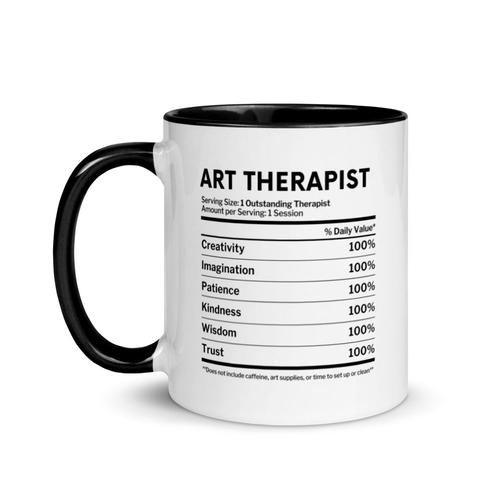 Art Therapist Nutrition Facts Mug