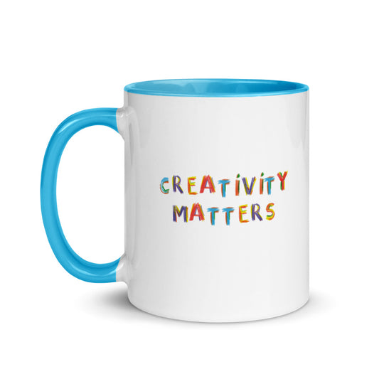 Creativity Matters Mug with Blue Accent