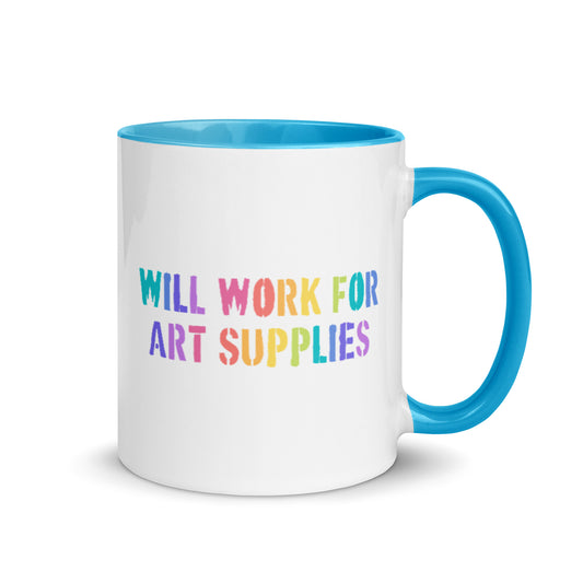 Will Work For Art Supplies Mug