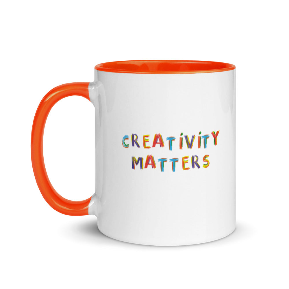 Creativity Matters Mug with Orange Accent