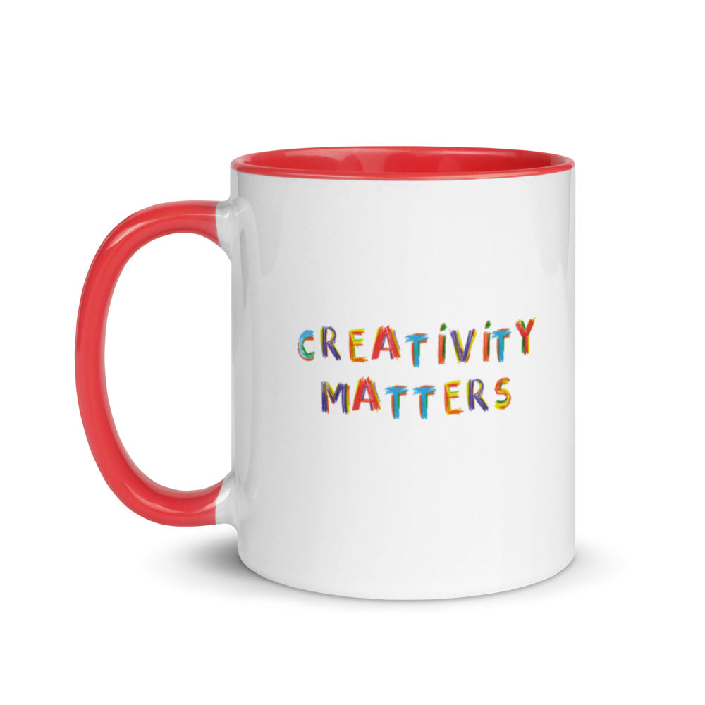 Creativity Matters Mug with Red Accent