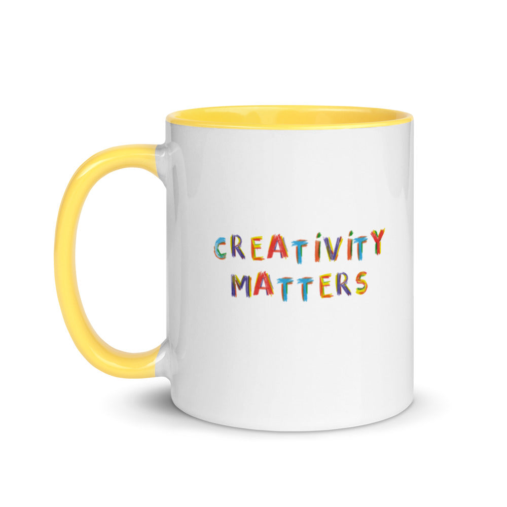 Creativity Matters Mug with Yellow Accent